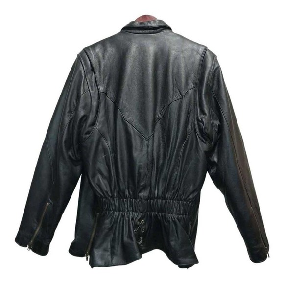 Vintage Black LEATHER Premium Mens Jacket Sz 5XL 4 PKTs 
Bikers Jacket by Joetas - Picture 2 of 7